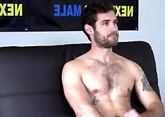 NextDoorCasting: Pierced european gay Jack Ryan jerking big dick at the audition
