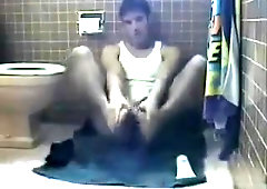 Hung Hottie Bathroom Wank