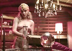 Nude Teen fortune teller showing future