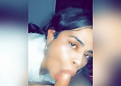 Latina babe just slurping and sucking some good wiener