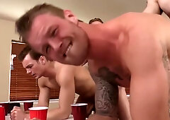 Frat Party Flip Cup Game Turns Into A Steamy Bareback Orgy With Winners On Top