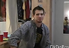 Gay sucks and jerks off cock