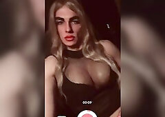 Sunny masturbating in Car