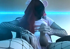 Adorable Emo Femboy Helps You Jizm