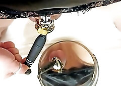 Sissy Training "wear Tights & High Heels", Sissygasm in Chastity Strap by Dominatrix-Bitch Veronica Taboo