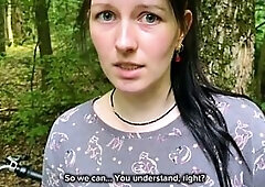 Helped a gal fix her bike in the centre of nowhere and this babe thanked me with a wet outdoor doggy style & drank all my cum