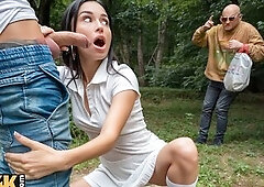 This guy expected no thing greater amount than a quiet break. This babe looked like any stranger passing throughout, pausing to rest. But when harmles