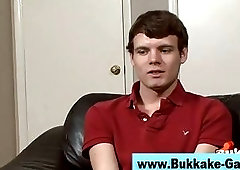 Gay bukkake group orgy blowjobs