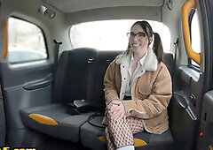 Tattooed and pierced taxi whore POV drilled outdoor