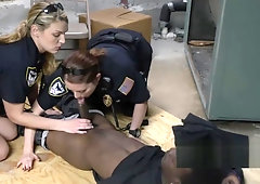 Milf cops take suspect to random safe house to take advantage of his BBC