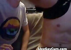 Best friends try kissing and sucking dicks First time