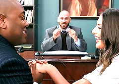 Cute busty mademoiselle August Ames gets fucked by a long dick