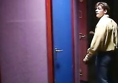 Hawt blond in ebony nylons butt drilled doggy style