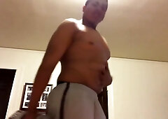 Latino Bodybuilder Strip Teases and Fucks Two Hairy Twins