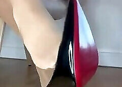FEET AND HEELS OF 64 Y.O. MISTRESS WIFE