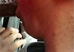 Getting black head in the car. Came in her throat!