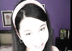 cute transsexual DaniTheCutie sits on u previous to showing off her wet butt to u gfe