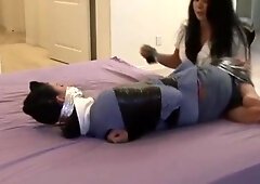 Bitch Is Taped With Black Tape And Gagged With Smelly Socks - Jessica Jaymes