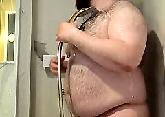 Chub showering in Poland