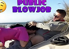 Public Blowjob on the Beach