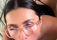 POVLife Sexy brunette Katie King POV blowjob sex