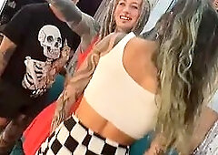 BTS Photoshoot Gone Wild 4 Naughty Girls Share & Worship the Cameraman's Cock