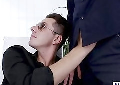 Bisexual anal work in the office