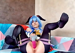 Genshin Impact Ganyu Fucking Her Pussy with Dildo