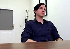 DirtyScout.com - Young & naughty amateur experience handjob in office