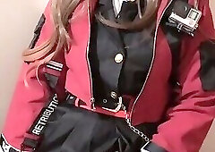 Cute girl dribbles a cumshot 2