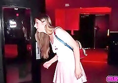 Innocent Winter Flynn Jerks in Adult Theater!