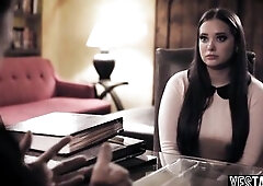 Large breasts cheating cougar gets manipulated and pounded by sexually excited older priest