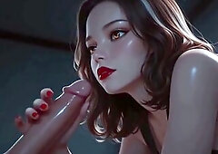 ATKINS HEAVEN - Roommate's Late Night Surprise - Sexy Brunette hair Makes U Cum In Her Throat Whilst Watching A Video - [POV][VIRTUAL SEX][AI]