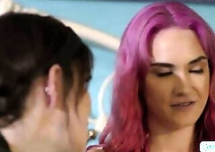 Ts Lena Moon tgirl wang gets deepthroat and bangs mother i'd like to fuck cunt