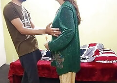 Indian bhabhi gets drilled by neighbor in front of her hubby with clear Hindi audio