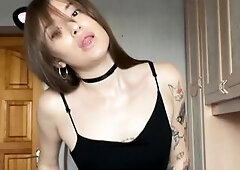 Nice-looking whore showing her boobs????