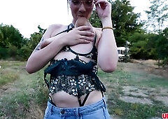 UK SHEMALES - Emmy Angeles Fleshly Escapades Out in the Open