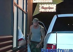 Hunk spitroasted and facialized by dongs