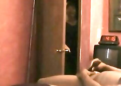 A man is wanking large knob whilst getting caught by hot slender mother I'd like to fuck which obviously feels comfortable with it.