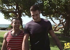 Shredded guys Manny and Jeb enjoy unprotected anal