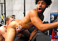 Theo Brady And Tony Genius In Interracial Deep Throat Fun