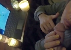 Blonde amateur milf does anal on pov camera 29