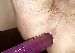 Fun At Home-Muscle Hunk In Suit And Tie OTC-Socks Bangs Ass With Sex Toy