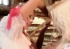 Lesbo Orgasms for 2 Blondes in the Barn