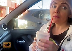 In the forest, outdoors, hot milf