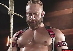 Brogan inspects his boy Apollo Fates ass and gives him a harsh spanking