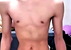 Chinese handsome twink cumshot