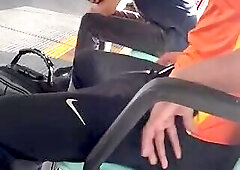 Brazillian twink gets sucked in the metro