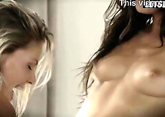 Golden-haired Eats Brunette hair's Butt From Behind, Fingers Her Taut Snatch... Lesbo Rimjob With Unfathomable Tongue Screwing