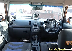 Bigtitted driving learner cockriding